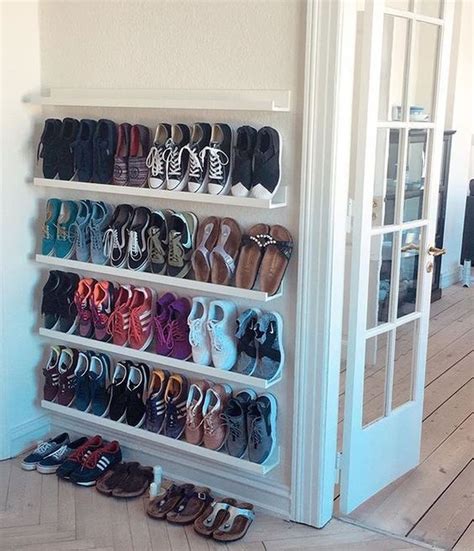 small closet shoe organization ideas.